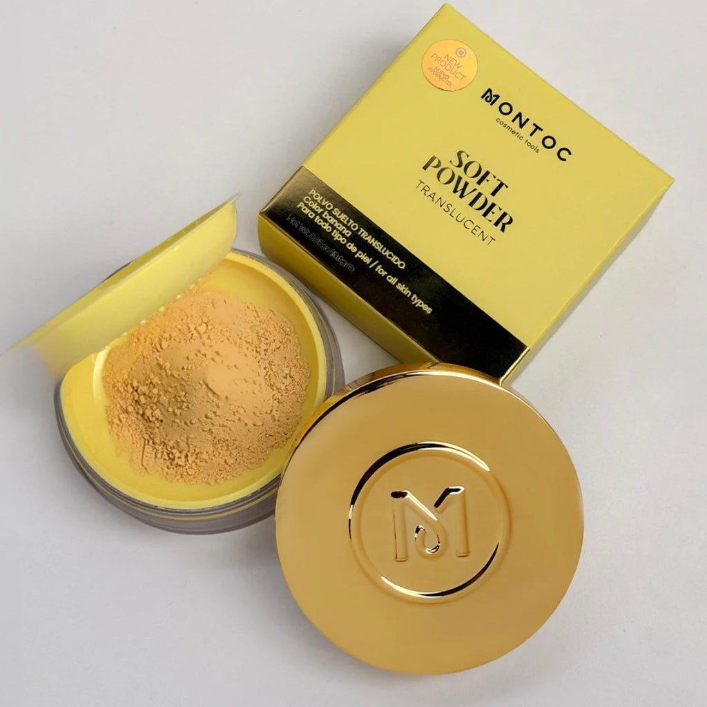 Polvo Suelto banana traslucido Soft Powder 10G nueva presentación  MONTOC